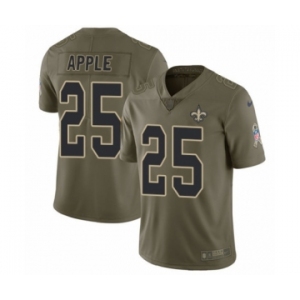 Youth Nike New Orleans Saints #25 Eli Apple Limited Olive 2017 Salute to Service NFL Jersey