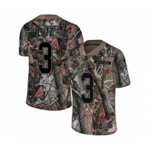Youth Nike New Orleans Saints #3 Wil Lutz Camo Rush Realtree Limited NFL Jerse