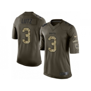 Youth Nike New Orleans Saints #3 Will Lutz Limited Green Salute to Service NFL Jersey