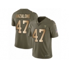 Youth Nike New Orleans Saints #47 Alex Anzalone Limited Olive Gold 2017 Salute to Service NFL Jersey