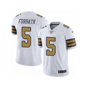 Youth Nike New Orleans Saints #5 Kai Forbath Limited White Rush NFL Jersey