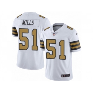 Youth Nike New Orleans Saints #51 Sam Mills Limited White Rush NFL Jersey