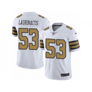 Youth Nike New Orleans Saints #53 James Laurinaitis Limited White Rush NFL Jersey