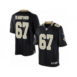 Youth Nike New Orleans Saints #67 Larry Warford Limited Black Team Color NFL Jersey