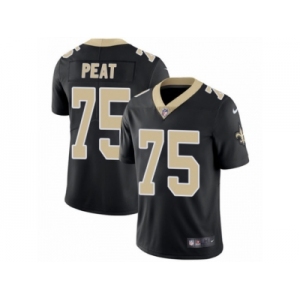 Youth Nike New Orleans Saints #75 Andrus Peat Vapor Untouchable Limited Black Team Color NFL Jersey