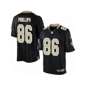 Youth Nike New Orleans Saints #86 John Phillips Limited Black Team Color NFL Jersey