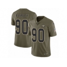 Youth Nike New Orleans Saints #90 Nick Fairley Limited Olive 2017 Salute to Service NFL Jersey
