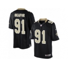 Youth Nike New Orleans Saints #91 Alex Okafor Limited Black Team Color NFL Jersey