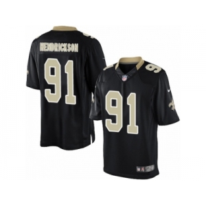 Youth Nike New Orleans Saints #91 Trey Hendrickson Limited Black Team Color NFL Jersey