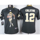 nike youth nfl jerseys new orleans saints #12 colson black [portrait fashion]