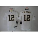 nike youth nfl jerseys new orleans saints #12 colston white[nike limited]