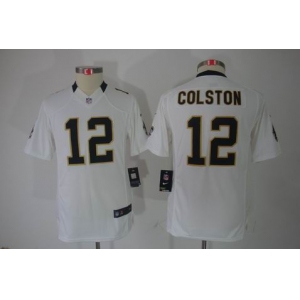nike youth nfl jerseys new orleans saints #12 colston white[nike limited]