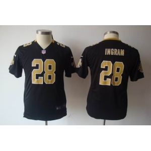 nike youth  nfl jerseys new orleans saints #28 ingram black[nike]