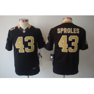 nike youth nfl jerseys new orleans saints #43 sproles black[nike limited]
