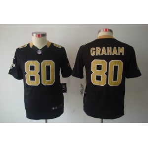 nike youth nfl jerseys new orleans saints #80 graham black[nike limited]