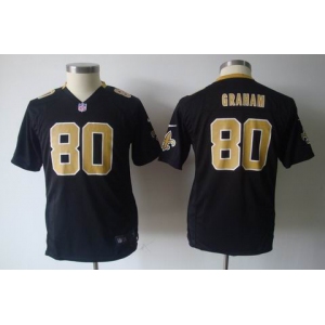 nike youth nfl jerseys new orleans saints #80 graham black[nike]