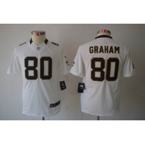 nike youth nfl jerseys new orleans saints #80 graham white[nike limited]