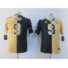 nike youth nfl jerseys new orleans saints #9 brees black-gold[Elite split]
