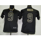 nike youth nfl jerseys new orleans saints #9 brees black[lights out]