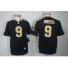 nike youth nfl jerseys new orleans saints #9 brees black[nike limited]