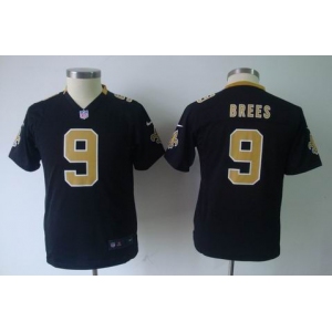 nike youth nfl jerseys new orleans saints #9 brees black[nike]