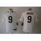 nike youth nfl jerseys new orleans saints #9 brees white[nike limited]