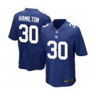 Men's New York Giants #30 Antonio Hamilton Game Royal Blue Team Color Football Jersey