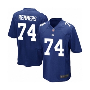 Men's New York Giants #74 Mike Remmers Game Royal Blue Team Color Football Jersey