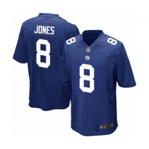 Men's New York Giants #8 Daniel Jones Game Royal Blue Team Color Football Jersey