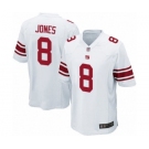 Men's New York Giants #8 Daniel Jones Game White Football Jersey