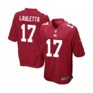 Men's Nike New York Giants #17 Kyle Lauletta Game Red Alternate NFL Jersey