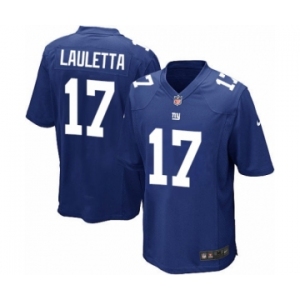 Men's Nike New York Giants #17 Kyle Lauletta Game Royal Blue Team Color NFL Jersey