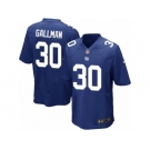 Men's Nike New York Giants #30 Wayne Gallman Game Royal Blue Team Color NFL Jersey