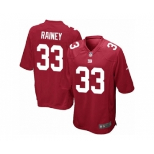 Men's Nike New York Giants #33 Bobby Rainey Game Red Alternate NFL Jersey