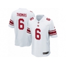 Men's Nike New York Giants #6 Logan Thomas Game White NFL Jersey