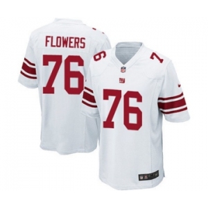 Men's Nike New York Giants #76 Ereck Flowers Game White NFL Jersey