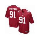 Men's Nike New York Giants #91 Kelvin Sheppard Game Red Alternate NFL Jersey