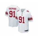 Men's Nike New York Giants #91 Kelvin Sheppard Game White NFL Jersey