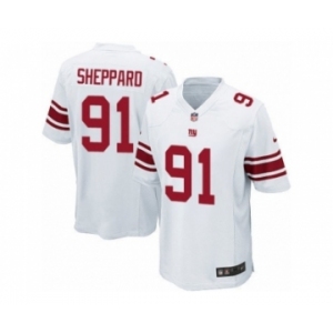 Men's Nike New York Giants #91 Kelvin Sheppard Game White NFL Jersey