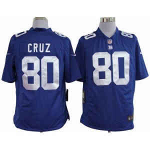 nike nfl jerseys new york giants #80 cruz blue[game]