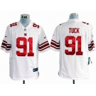 nike nfl jerseys new york giants #91 tuck white[game]