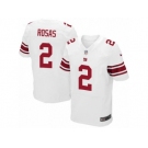 Men Nike New York Giants #2 Aldrick Rosas Elite White NFL Jersey