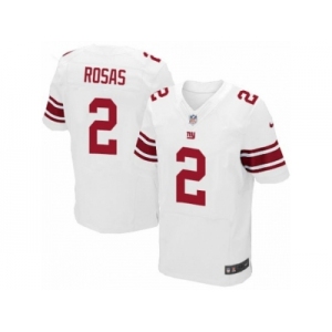 Men Nike New York Giants #2 Aldrick Rosas Elite White NFL Jersey