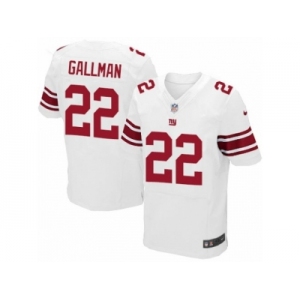 Men Nike New York Giants #22 Wayne Gallman Elite White NFL Jersey