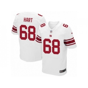 Men Nike New York Giants #68 Bobby Hart Elite White NFL Jersey