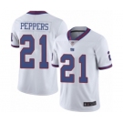 Men's New York Giants #21 Jabrill Peppers Elite White Rush Vapor Untouchable Football Jersey