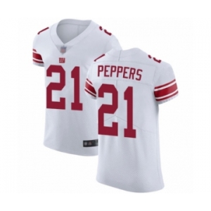 Men's New York Giants #21 Jabrill Peppers White Vapor Untouchable Elite Player Football Jersey