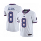 Men's New York Giants #8 Daniel Jones Limited White Rush Vapor Untouchable Football Jersey