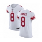 Men's New York Giants #8 Daniel Jones White Vapor Untouchable Elite Player Football Jersey