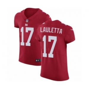 Men's Nike New York Giants #17 Kyle Lauletta Red Alternate Vapor Untouchable Elite Player NFL Jersey